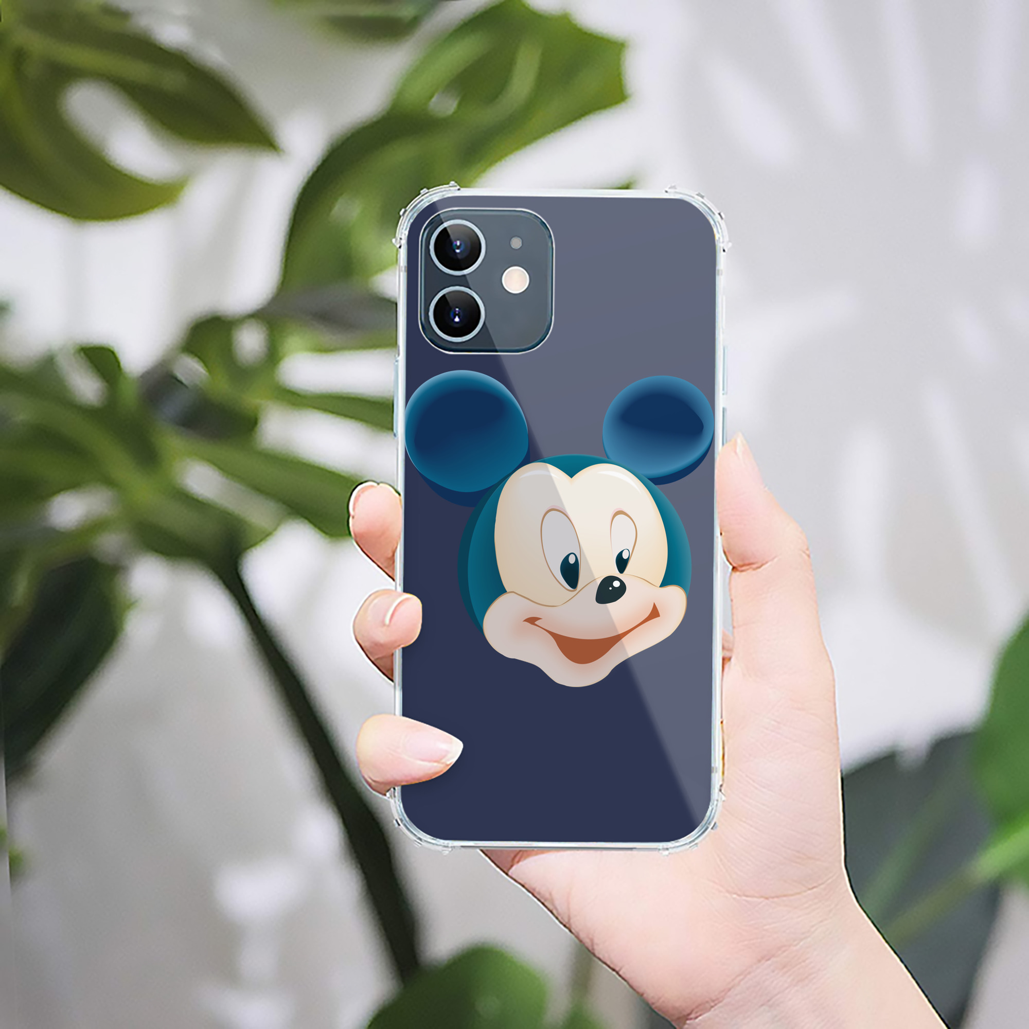 （画像用） ミッキーマウス Mickey Mouse 【iPhone 12シリーズ対応】透明スマホケース（クリアソフトケース）
